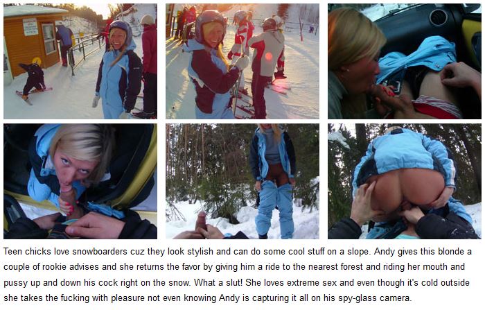 Snowboard chick fucked